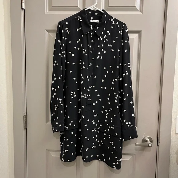 Equipment Black Star Print dress size L - Picture 1 of 4